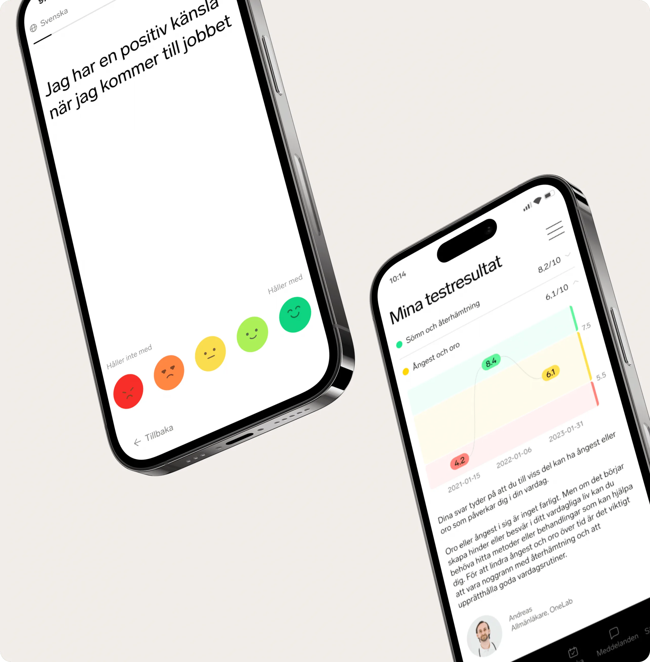 Mobilvy där medarbetare svarar och följer upp hälsa och ohälsa efter medarbetarundersökning