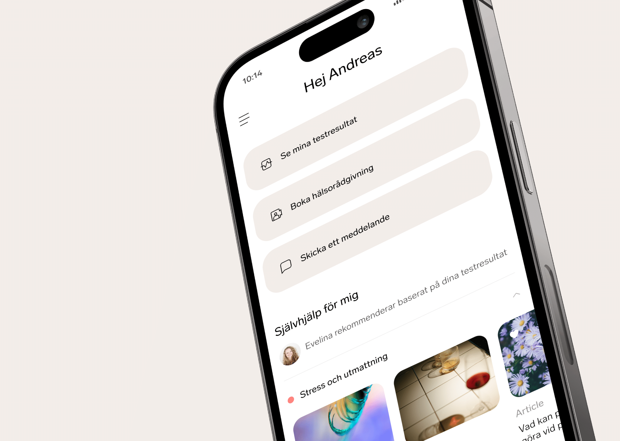 Din hälsa i OneLab app